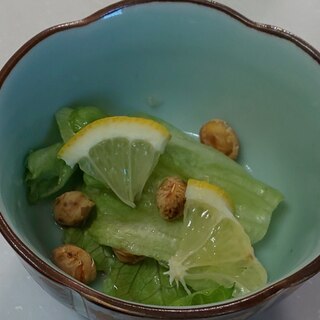 炒り豆☆レモンのレタスサラダ
